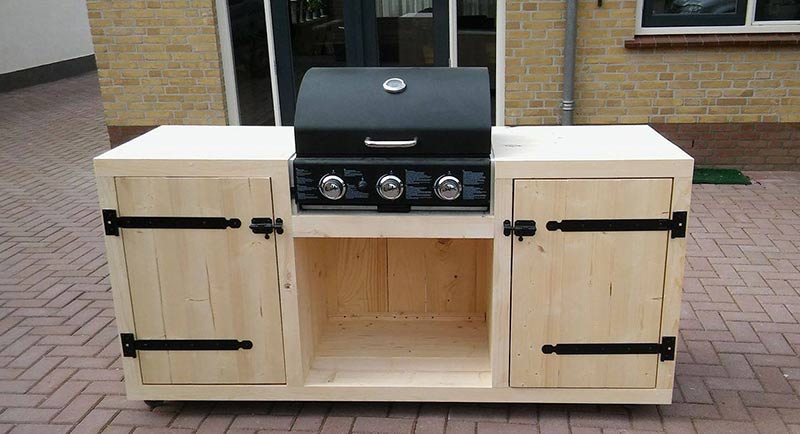 Bouwtekening buitenkeuken gril